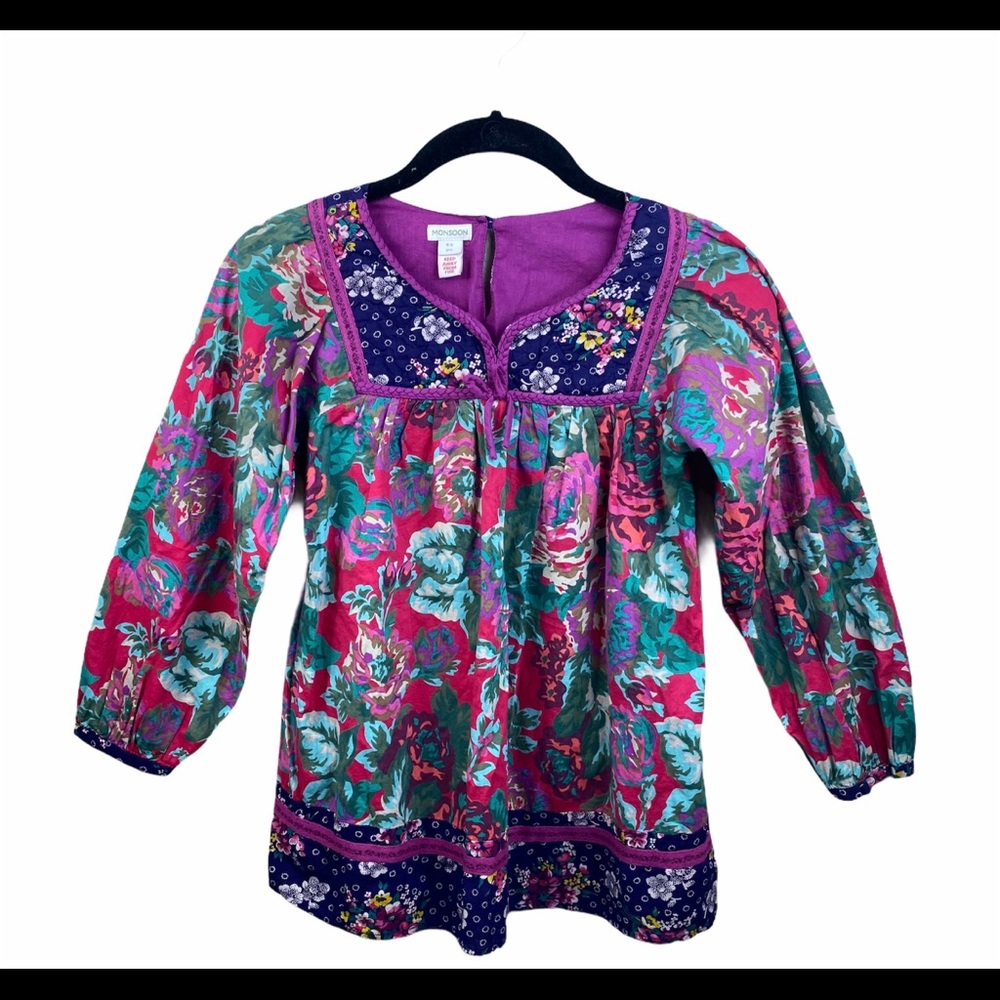 Monsoon Floral Boho Girls Dress